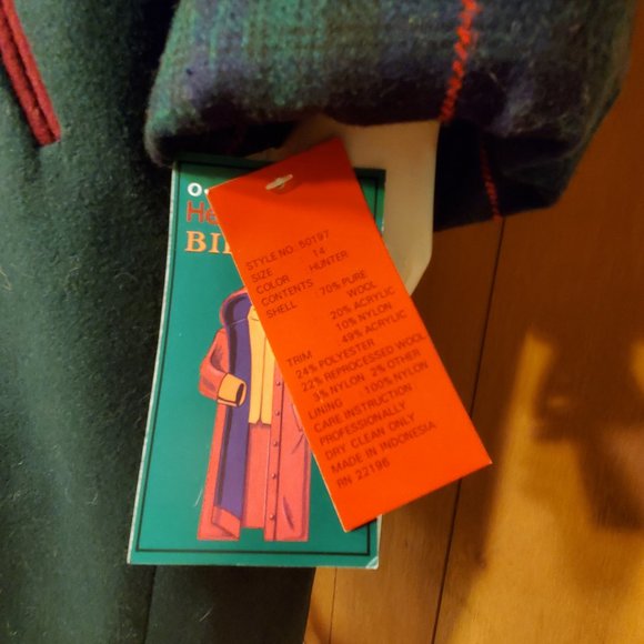 NWT Forecaster Bib-Coat Vintage Wool Trench Coat Women's Size 14 - Picture 15 of 16